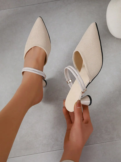 Pointed Toe Mules & Clogs Slip-On Heels