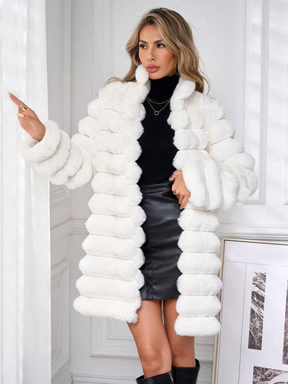 Stand Collar Fluffy Coat