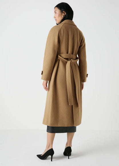 Elegant Lapel Long Windbreaker
