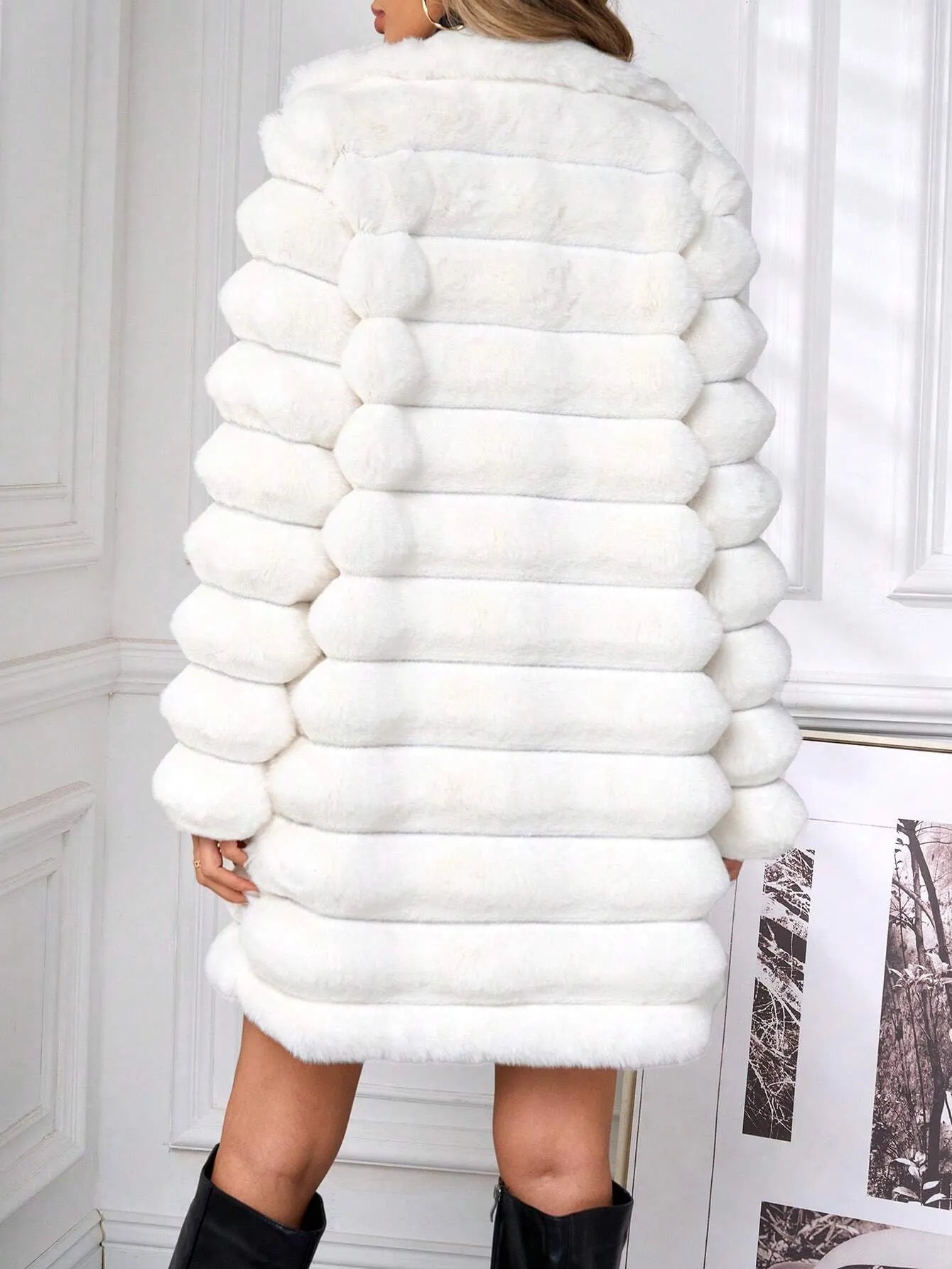 Stand Collar Fluffy Coat