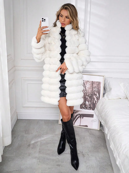 Stand Collar Fluffy Coat