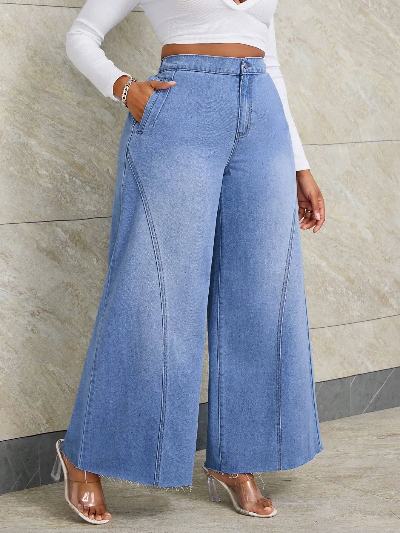 Casual Wide Leg Boyfriend Jeans