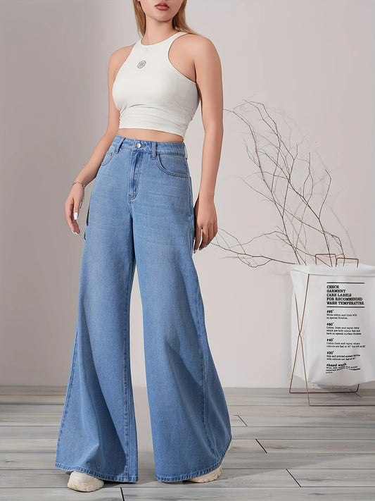 High Waist Wide-Leg Jeans