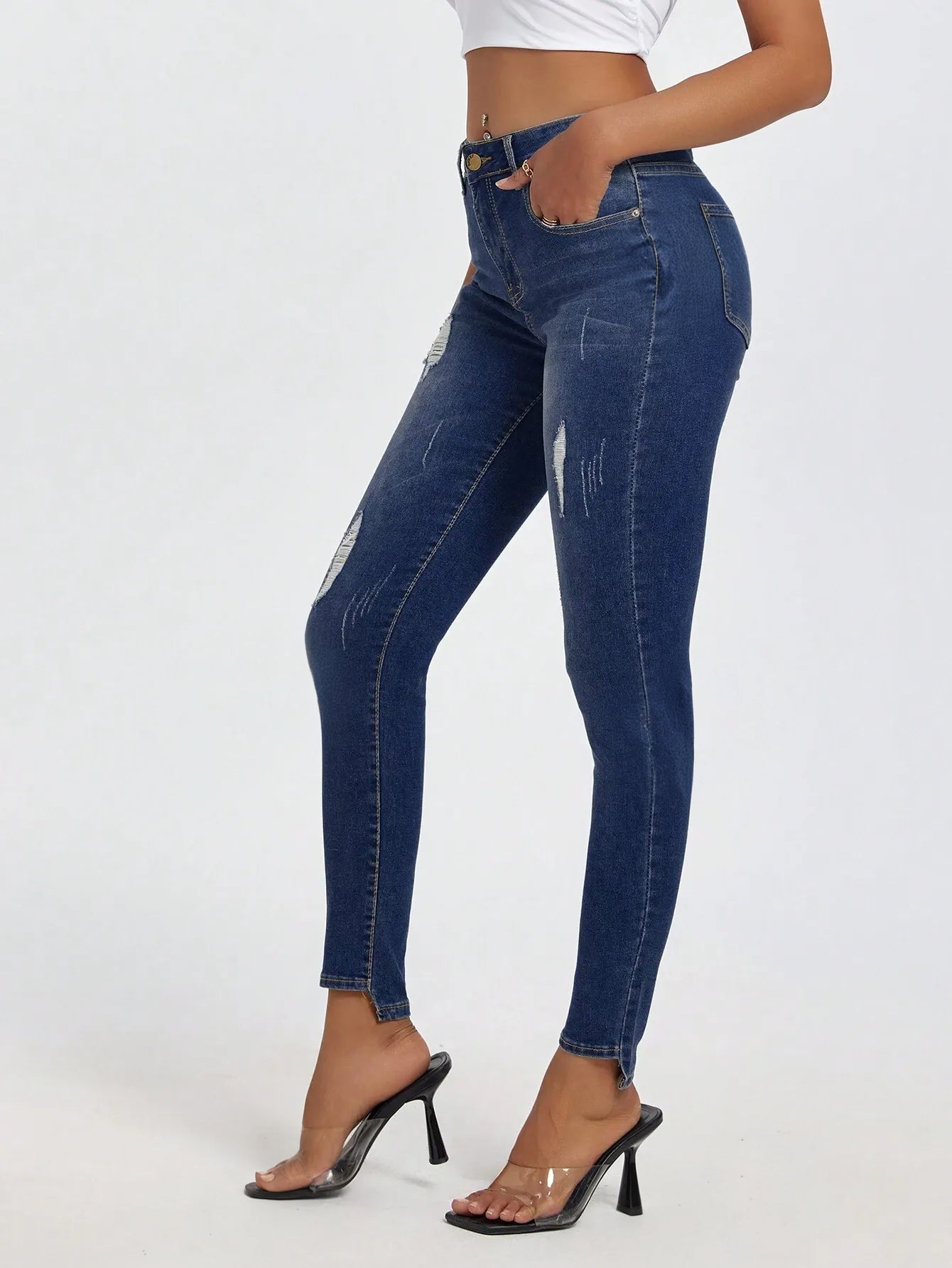 Low Cut Lady Denim Pants