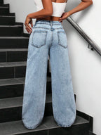 Wide-Leg Baggy Boyfriend Denim Jeans