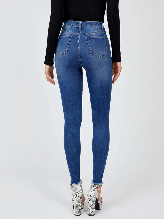 High Waisted Ripped Skinny Jeans