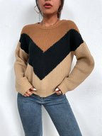 Color Block Pattern Sweater