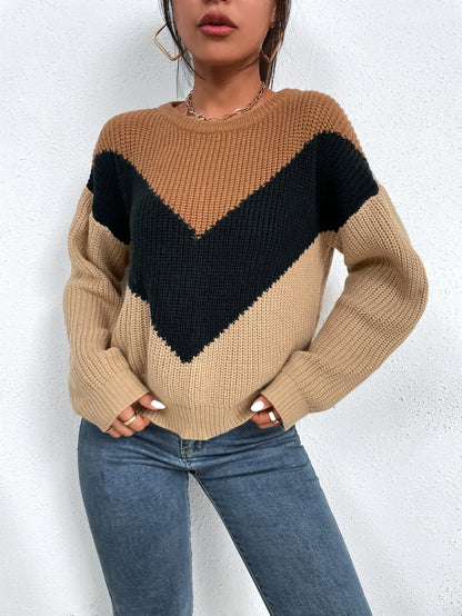 Color Block Pattern Sweater