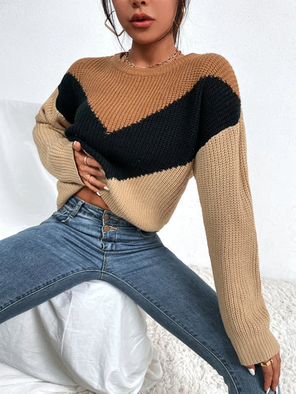 Color Block Pattern Sweater