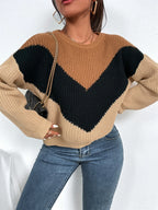 Color Block Pattern Sweater