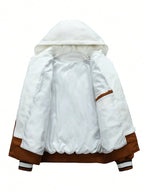 Drawstring Hooded Padded Coat