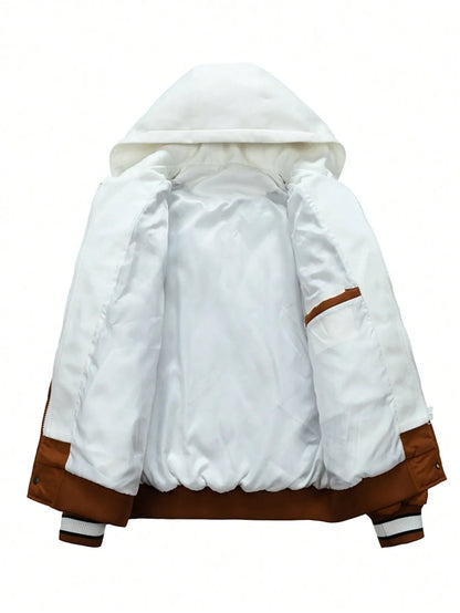 Drawstring Hooded Padded Coat