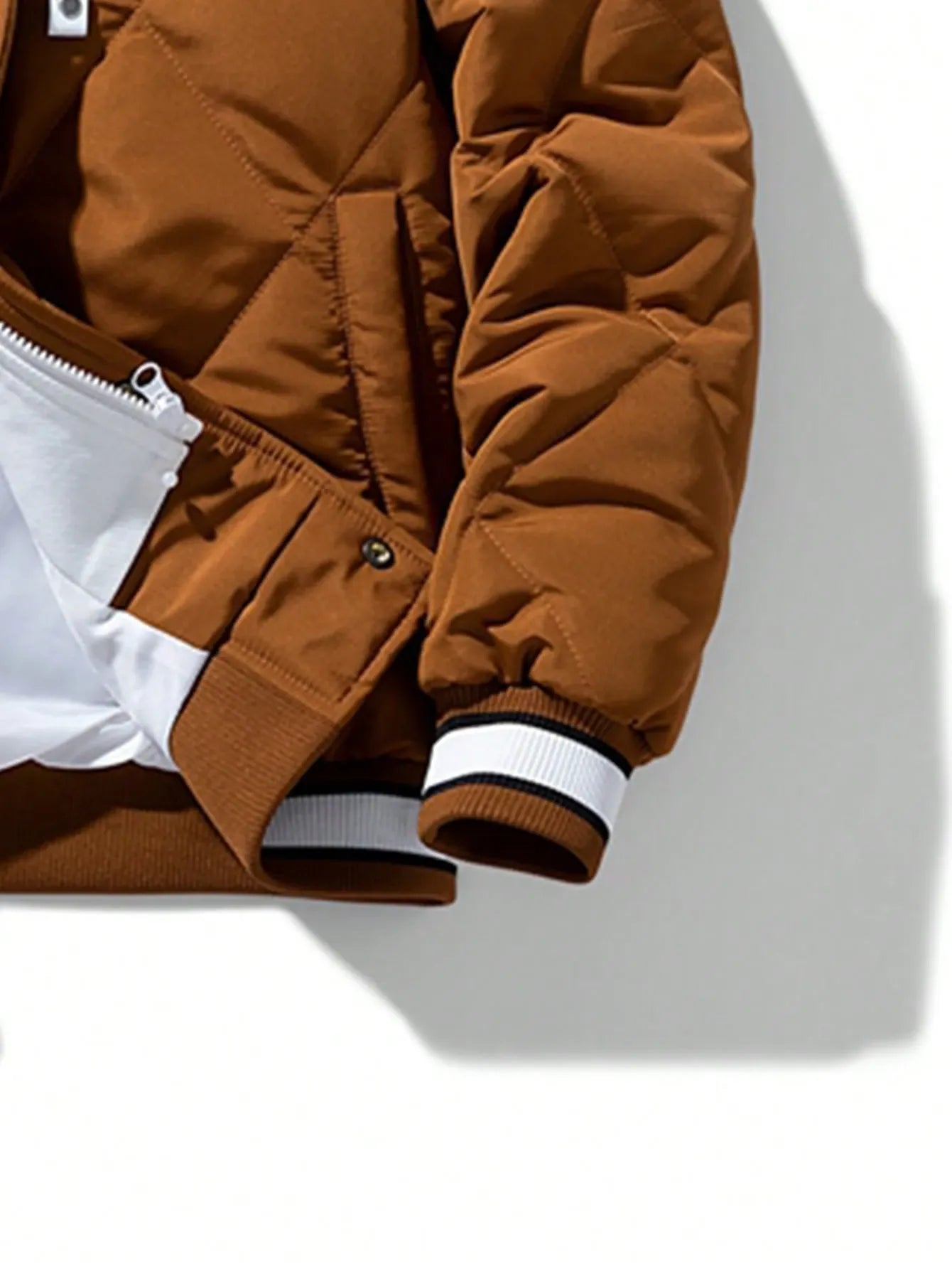 Drawstring Hooded Padded Coat