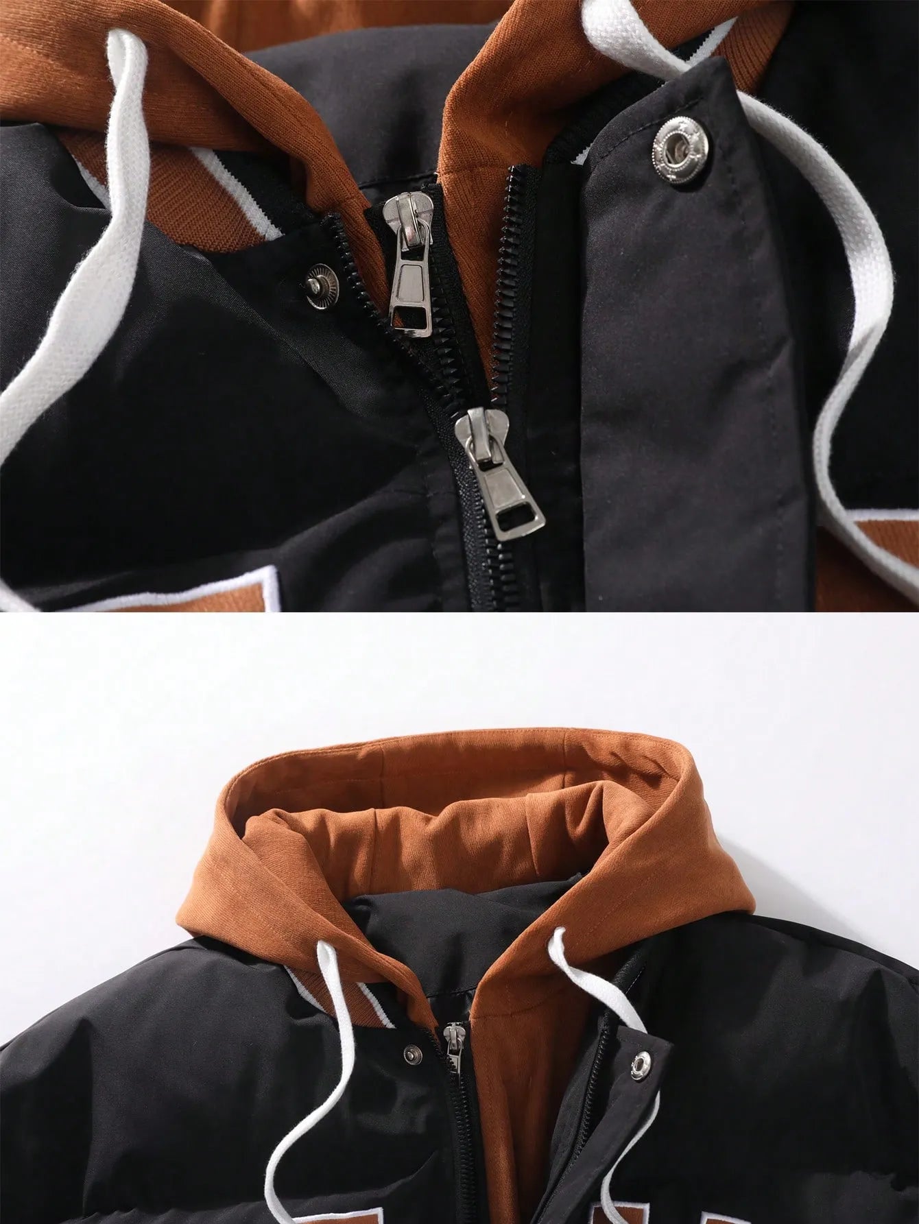 Drawstring Hooded Padded Coat