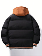 Drawstring Hooded Padded Coat