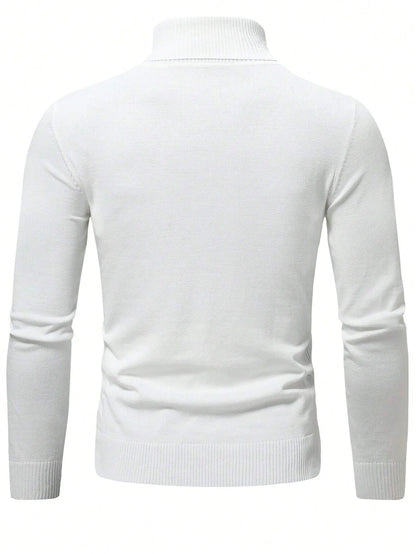 Men Solid Turtleneck Sweater