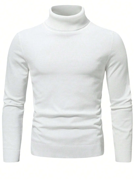 Men Solid Turtleneck Sweater