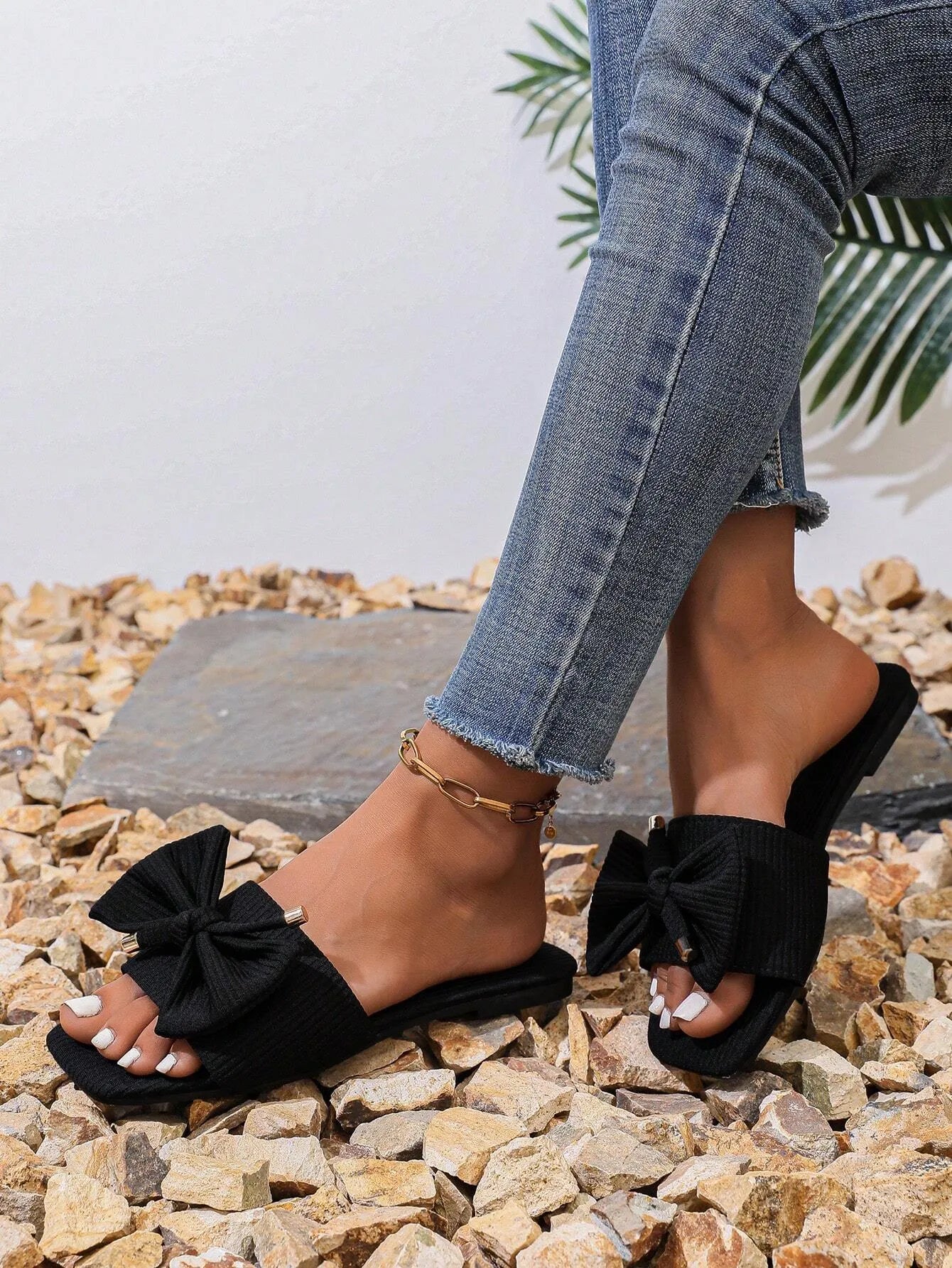 Slip On Open Toe Slide Sandals