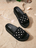 Thick Sole Diamond Sandals