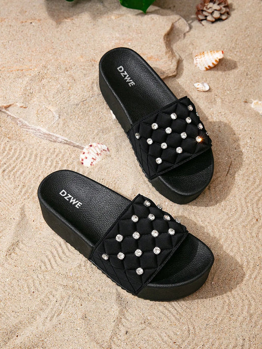 Thick Sole Diamond Sandals
