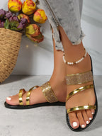 Rhinestone Flat Sandals