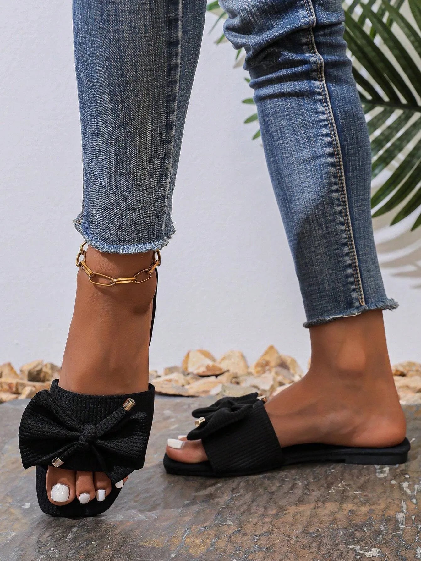 Slip On Open Toe Slide Sandals