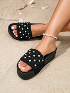Thick Sole Diamond Sandals