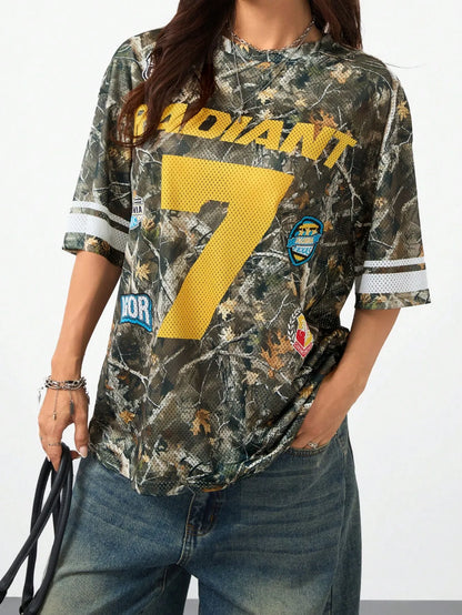 Graphics Athletic Over Size T Shirt