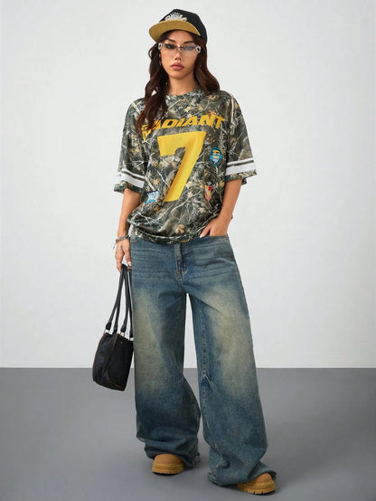 Graphics Athletic Over Size T Shirt