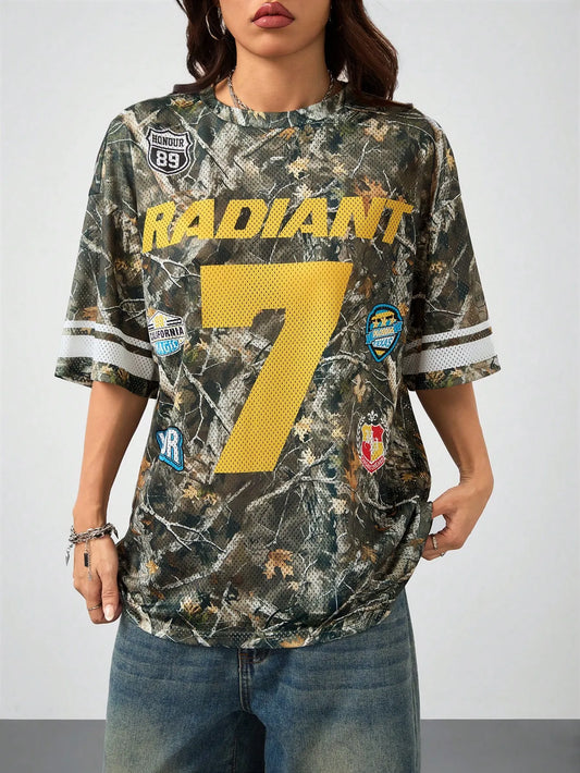 Graphics Athletic Over Size T Shirt