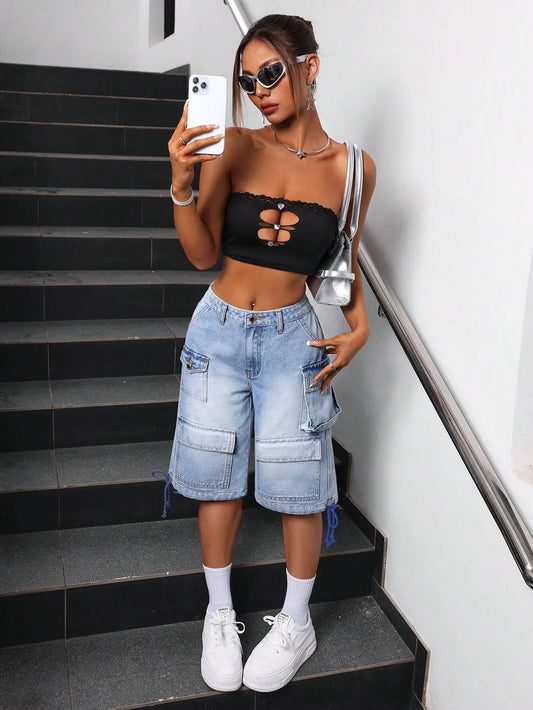 Plain Simple Denim Shorts