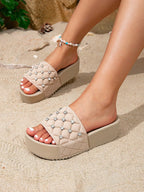 Thick Sole Diamond Sandals