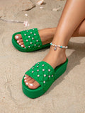 Thick Sole Diamond Sandals