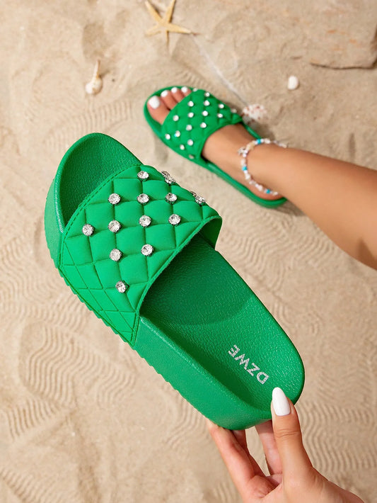 Thick Sole Diamond Sandals