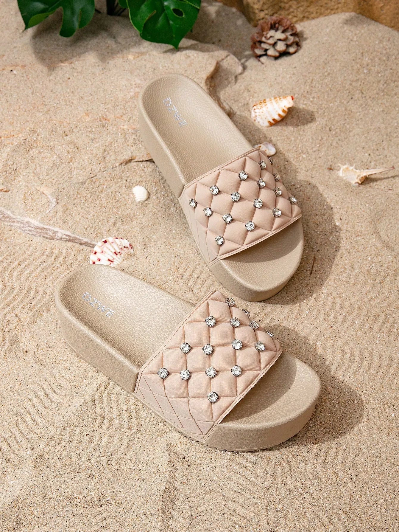 Thick Sole Diamond Sandals