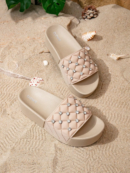 Thick Sole Diamond Sandals