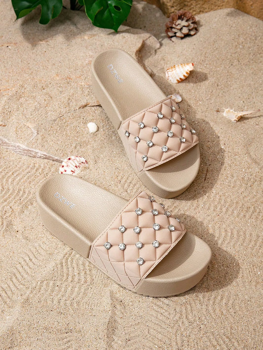 Thick Sole Diamond Sandals