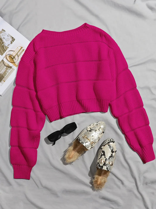 Round Neck Pullover Sweater