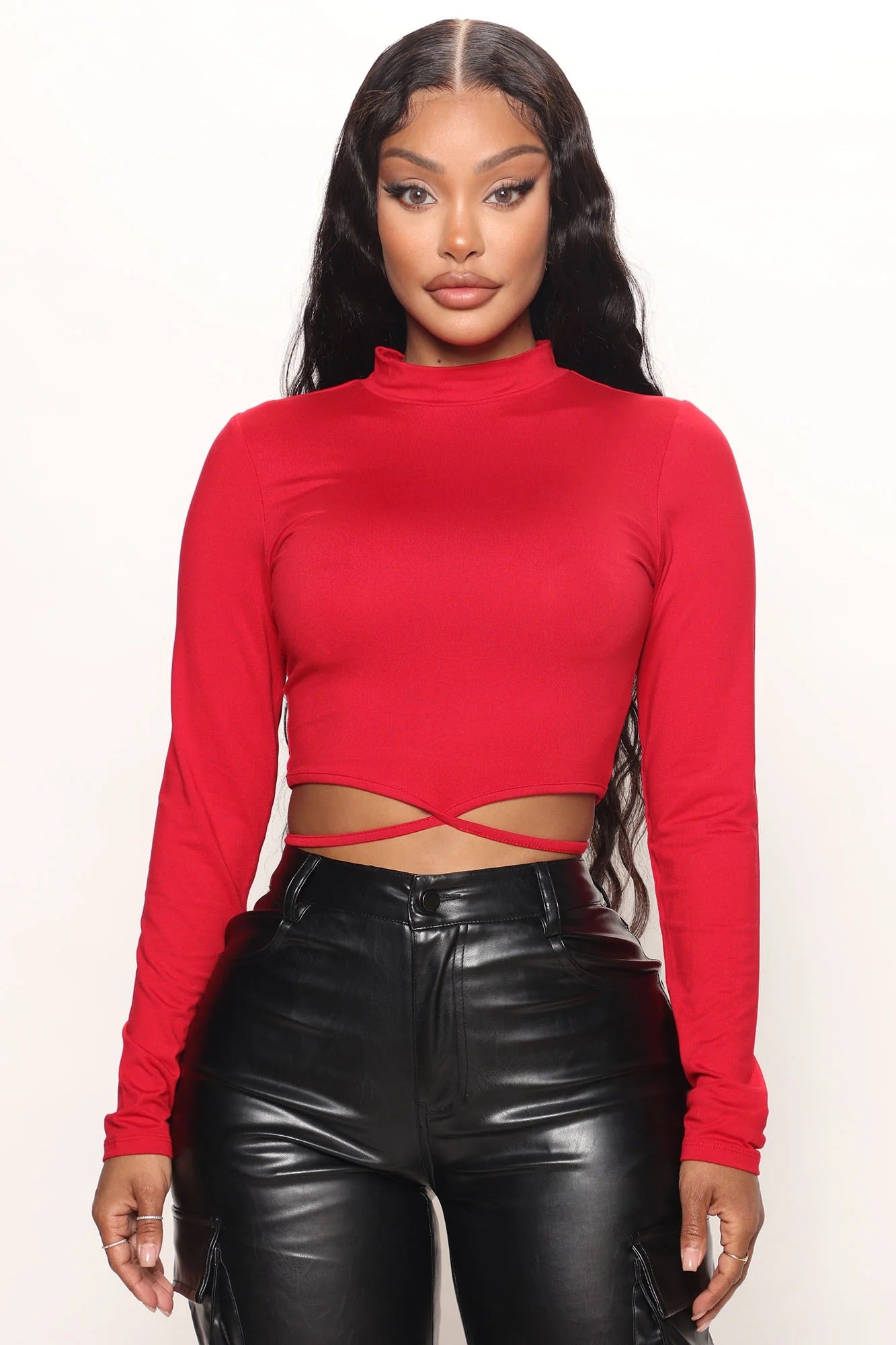 High Neck Crop Tee