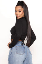 High Neck Crop Tee