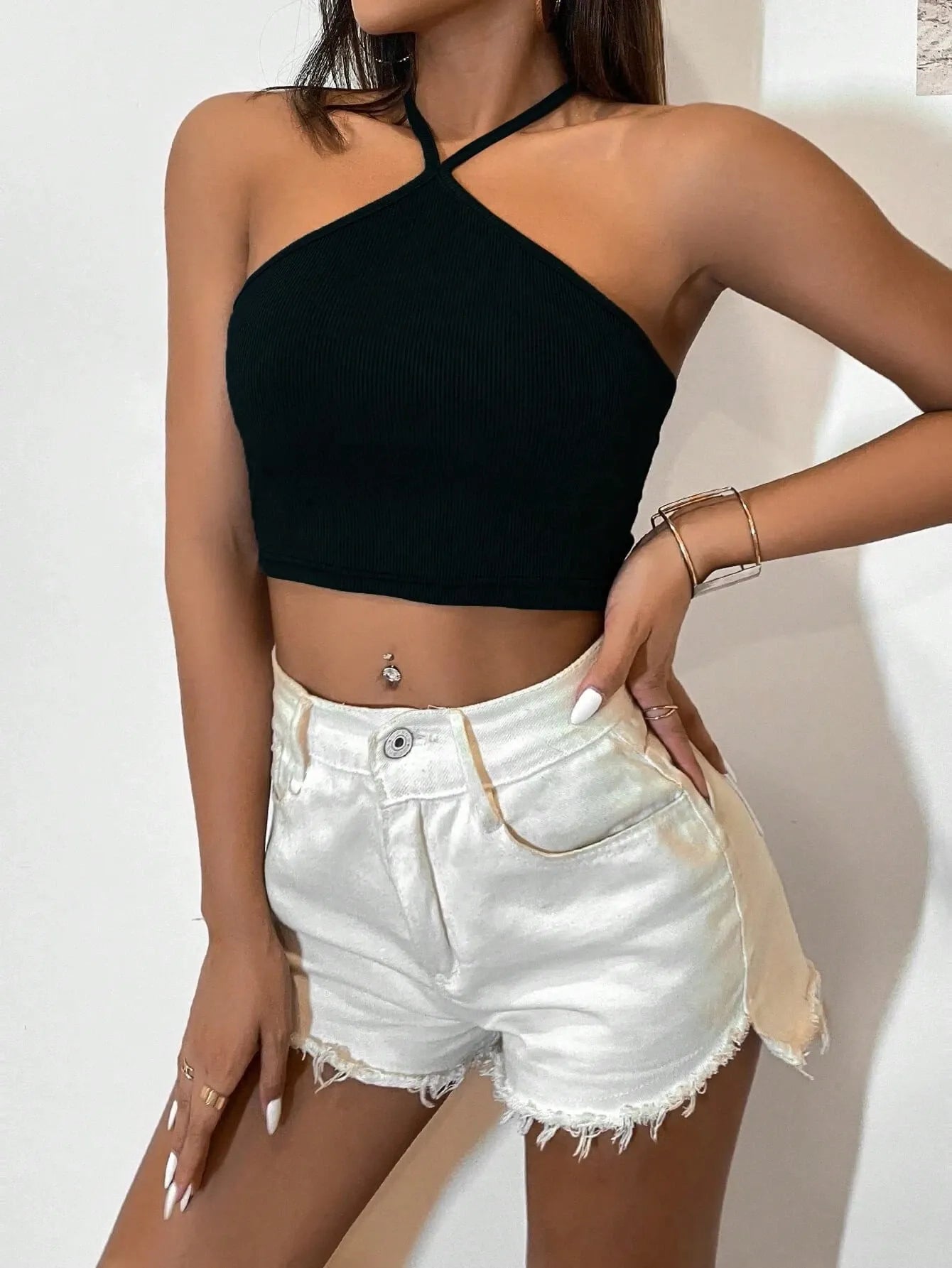 Tie Back Crop Halter Top