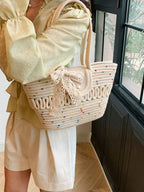Casual Woven Straw Tote Bag