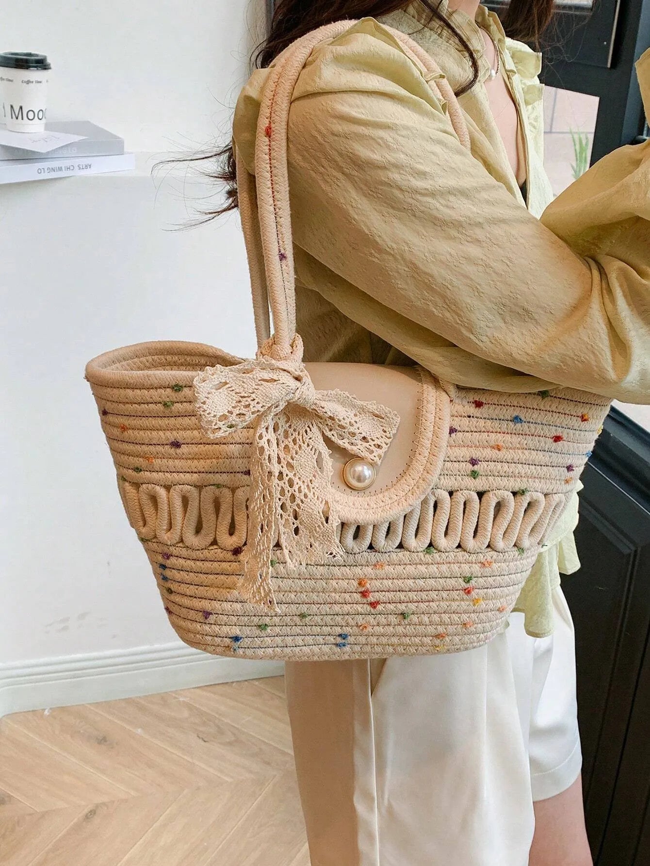 Casual Woven Straw Tote Bag