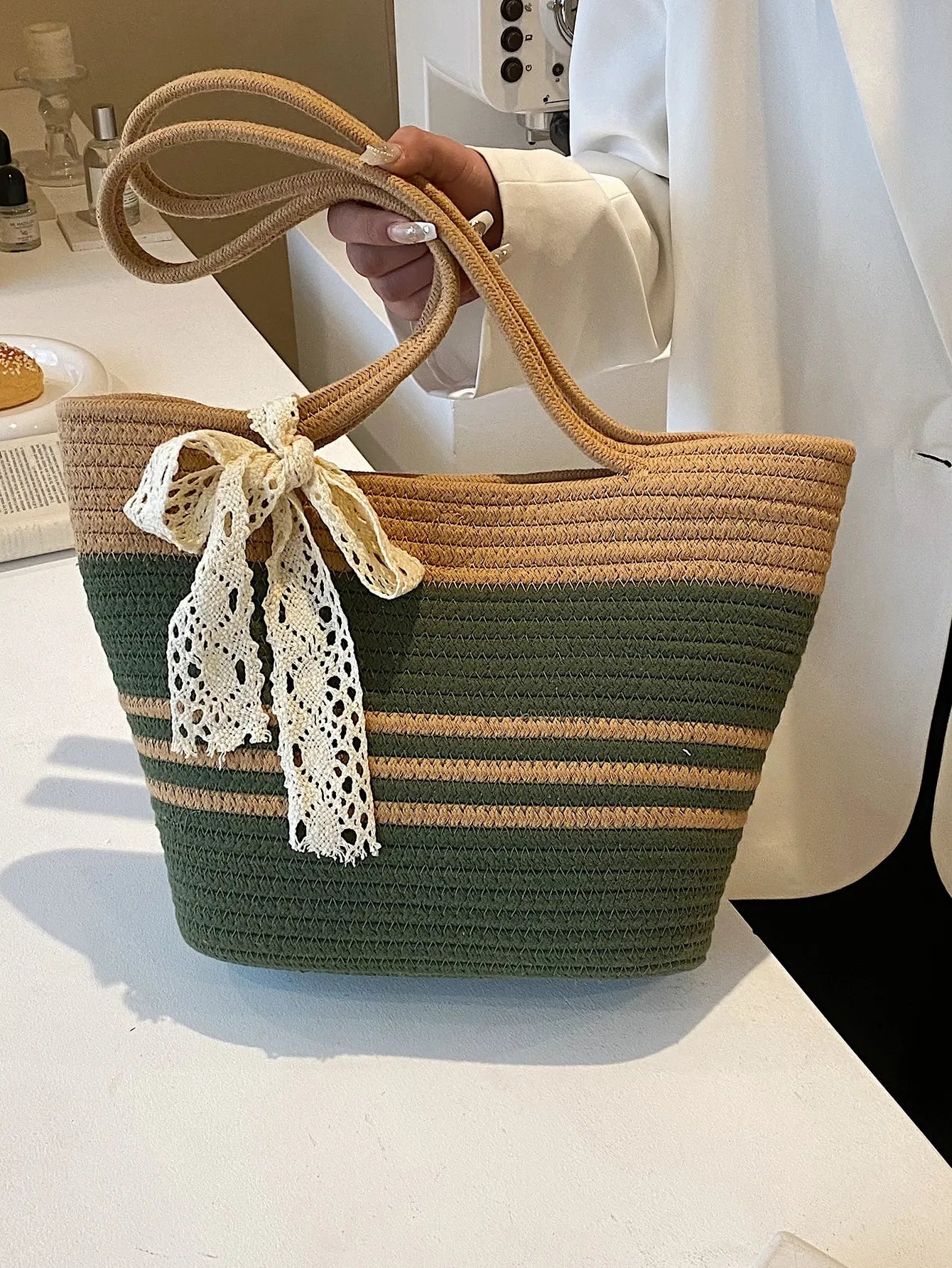 Medium Straw Tote Bag