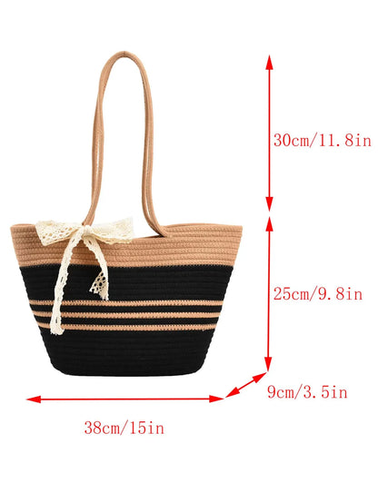 Medium Straw Tote Bag