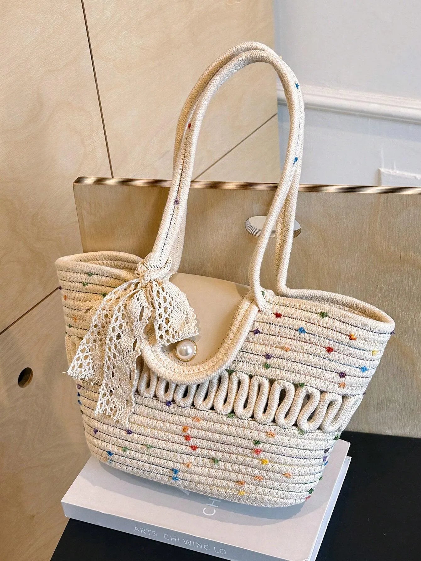 Casual Woven Straw Tote Bag