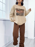CA Graphic Drop Shoulder Sweatshirt & Sweatpants