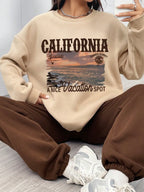 CA Graphic Drop Shoulder Sweatshirt & Sweatpants
