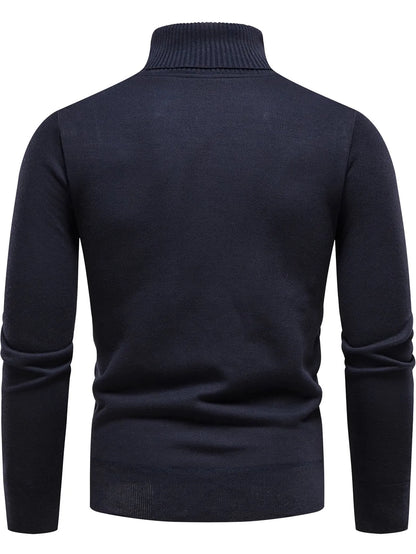Men Solid Turtleneck Sweater