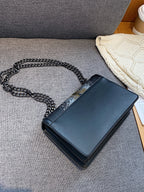 Embossed Square Bag Small Flap Chain Strap